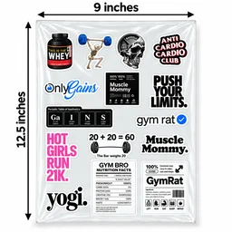 Smirk Living Gym Rat DTF Transfer Sticker Sheet | 12.5 × 9 Inches | Long-Lasting Bodybuilding, Weightlifting & Fitness Stickers for Laptop, Bottles & Gym Gear – Smirk Living