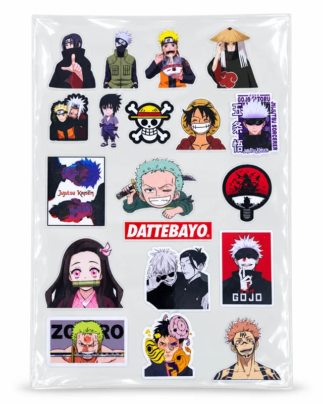 Smirk Living Anime DTF Transfer Sticker Sheet | 12.5 × 9 Inches | Long-Lasting Manga & Anime Inspired Stickers for Laptop, Bottles, Phone Cases & Gaming Gear – Smirk Living