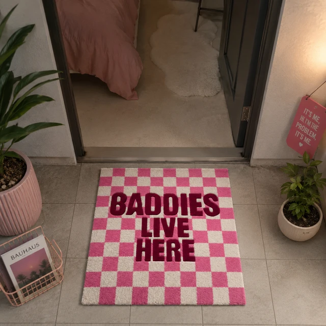 Baddies Live Here Rug 2.6X3 Sqft