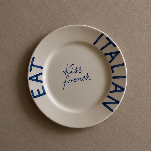 Eat Italian 10.5 inch Dinner Plate - Set of 1