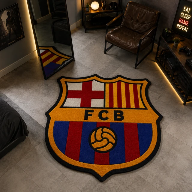 Fc Barcelona Rug 3.6 X 3.6 Sqft