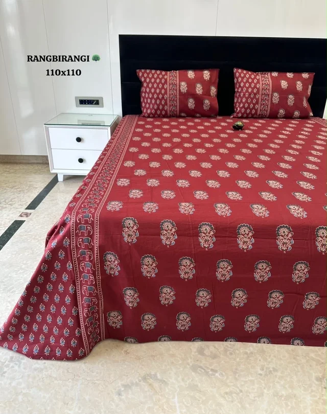 Cherry Superking Cotton Bedsheet