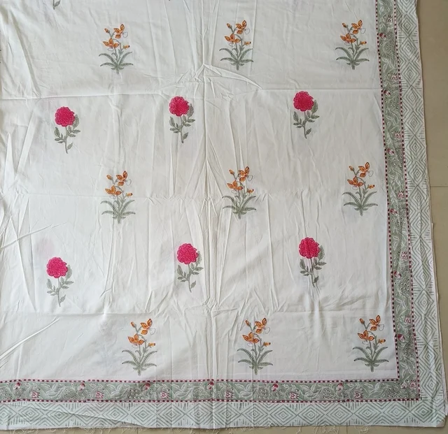 Handblock Boots Super King Bedsheet 