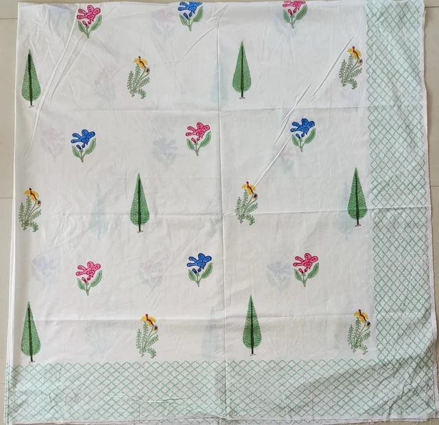 Handblock Boota Super King Bedsheet 