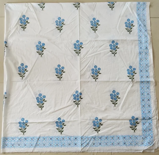 Handblock Boota Super King Bedsheet 