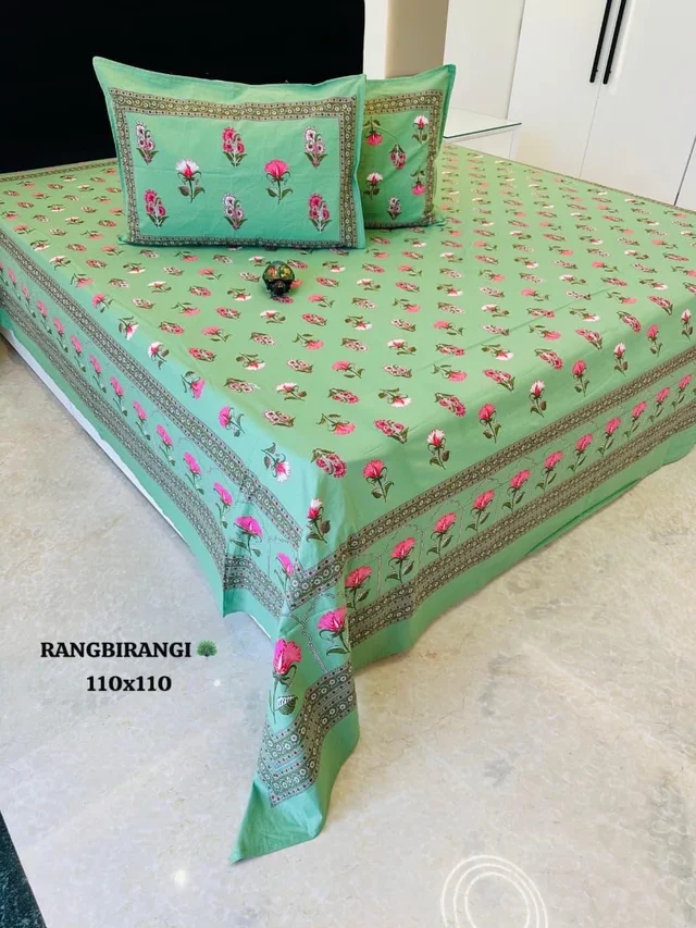 B&B Floral Cotton Bedsheet
