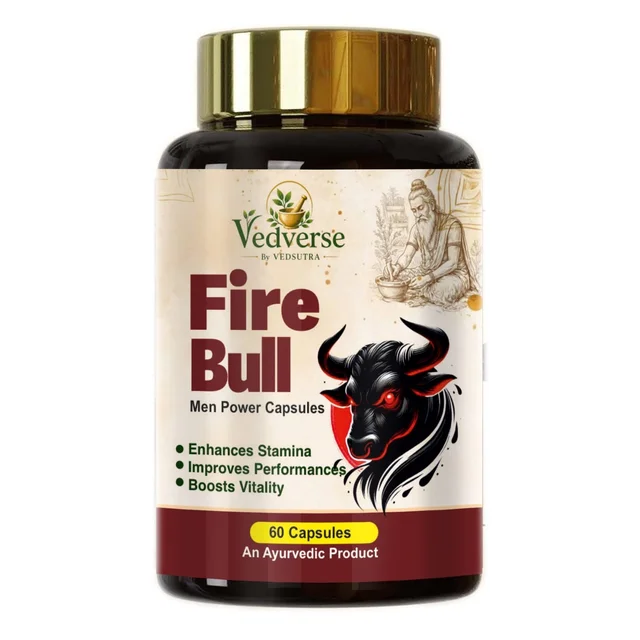 Fire Bull Ayurvedic Capsule for Men | Stamina & Sexual Wellness Support - 60 capsule