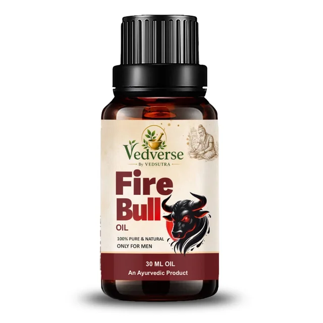 FIRE BULL OIL for Men | Stamina & Sexual Wellness Support - 1 bottle