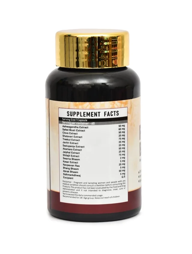 Fire Bull Ayurvedic Capsule for Men | Stamina & Sexual Wellness Support - 60 capsule