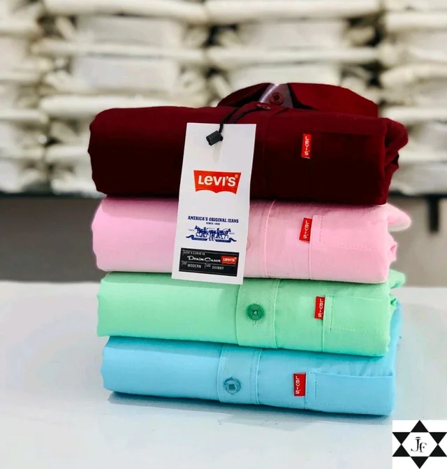 Levies Men's Plain Shirt Combo - Pack of 4 | Premium Cotton | Casual & Formal Wear - XXL-44