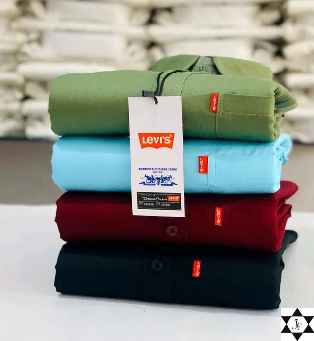 Levies Men's Plain Shirt Combo - Pack of 4 | Premium Cotton | Casual & Formal Wear - XXL-44