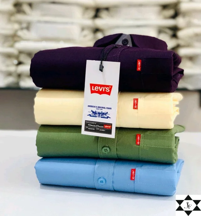 Levies Men's Plain Shirt Combo - Pack of 4 | Premium Cotton | Casual & Formal Wear - S-36