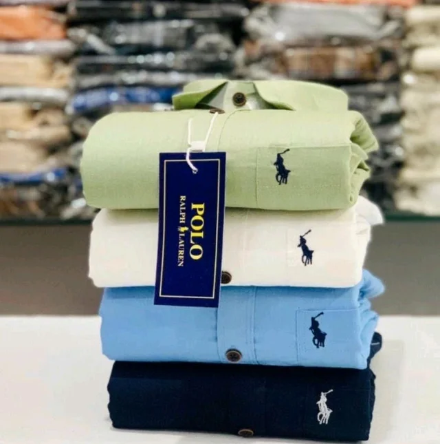 RL Polo Men's Plain Shirt Combo - Pack of 4 | Premium Cotton | Casual & Formal Wear - XXL-44