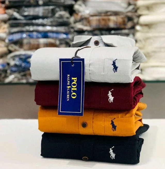 RL Polo Men's Plain Shirt Combo - Pack of 4 | Premium Cotton | Casual & Formal Wear - XXL-44