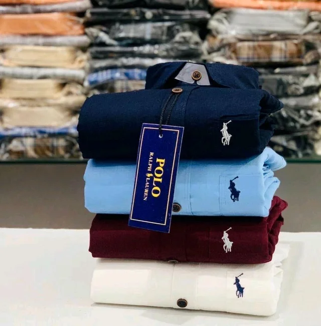 RL Polo Men's Plain Shirt Combo - Pack of 4 | Premium Cotton | Casual & Formal Wear - XXL-44