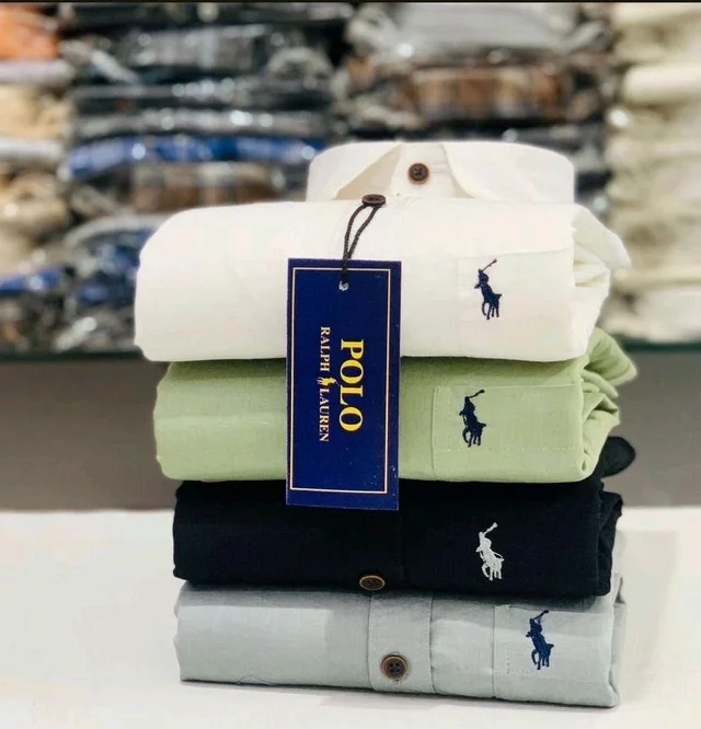 RL Polo Men's Plain Shirt Combo - Pack of 4 | Premium Cotton | Casual & Formal Wear - XXL-44