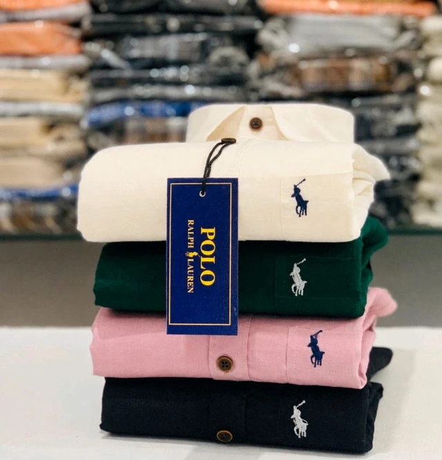 RL Polo Men's Plain Shirt Combo - Pack of 4 | Premium Cotton | Casual & Formal Wear - XXL-44