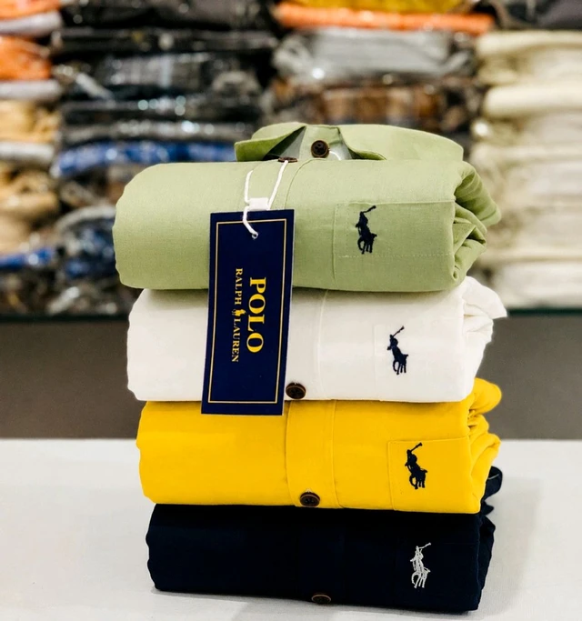RL Polo Men's Plain Shirt Combo - Pack of 4 | Premium Cotton | Casual & Formal Wear - XXL-44