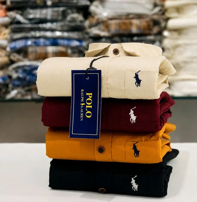 RL Polo Men's Plain Shirt Combo - Pack of 4 | Premium Cotton | Casual & Formal Wear - XXL-44