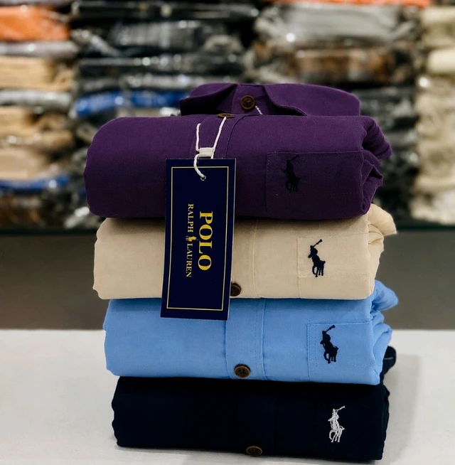 RL Polo Men's Plain Shirt Combo - Pack of 4 | Premium Cotton | Casual & Formal Wear - XXL-44