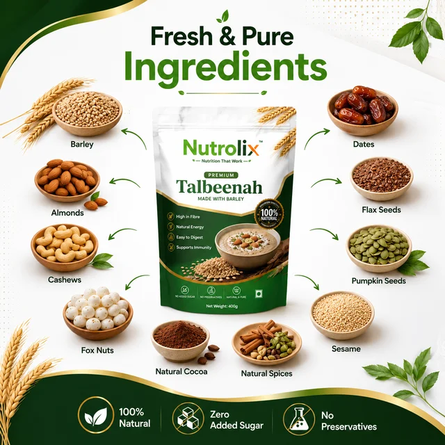 Nutrolix Premium Talbeenah | 375g | 25+ superfood Mix
