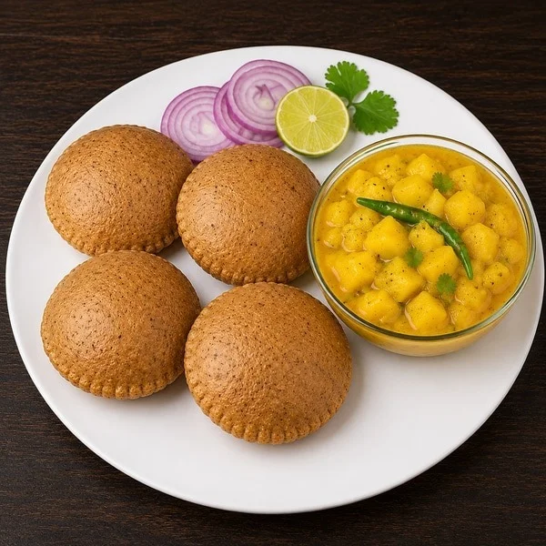 10+ Multigrain Puri with Aloo Chorchori | Healthy Indian Meal | Nutrolix
