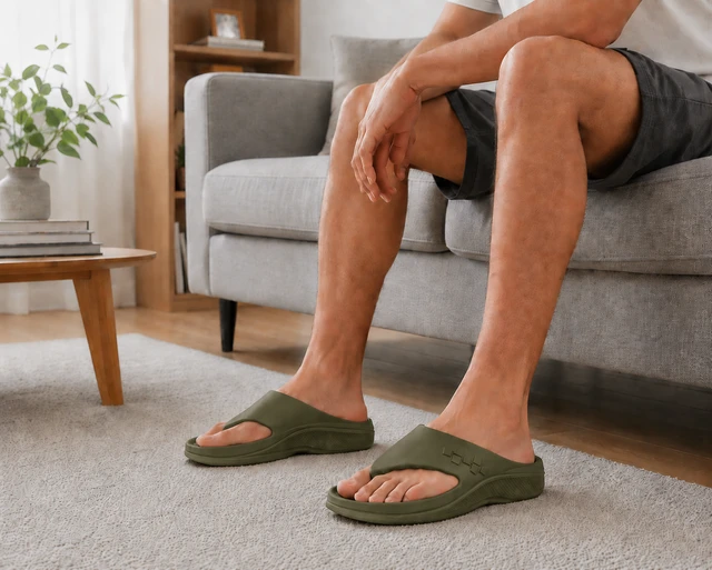 Walk elite Men's Premium Pillow slipper - 9, Costa Del Sol