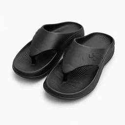 Walk elite Men's Premium Pillow slipper - 7, Black