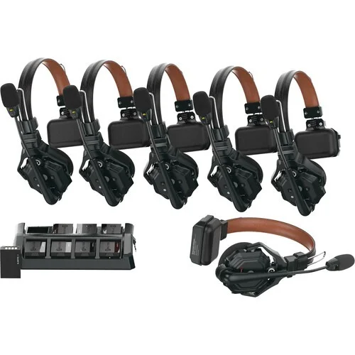 HOLLYLAND Hollyland Solidcom C1 Pro-6S Full-Duplex ENC Wireless Intercom System with 6 Headsets (1.9 GHz)