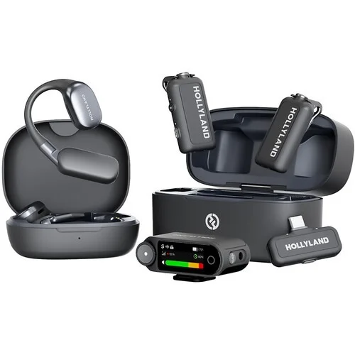 HOLLYLAND Hollyland LARK MAX 2 Ultimate Combo 2-Person Wireless Microphone System for Cameras and Mobile Devices (Space Gray, 2.4 GHz) - Gray