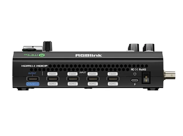 RGBLINK RGBlink MINI-ISO 10-Channel Video Mixer Switcher for Live Streaming - Black