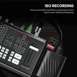 OSEE GoStream Duet 8 ISO 8-Channel Live Stream Switcher - Black