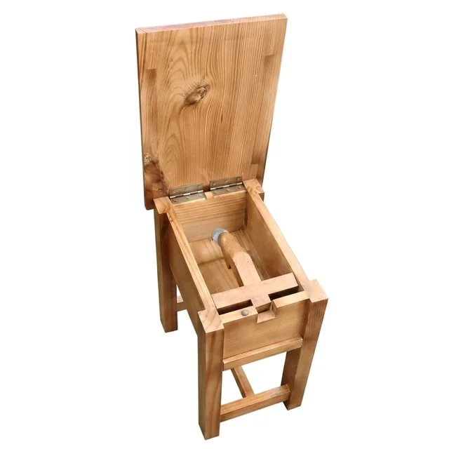 WOODMAX Kerala Traditional Wooden Coconut Scraper Stool/With Pull Out Stand/Multipurpose Use - 41X27.5X43 CM, JACK WOOD