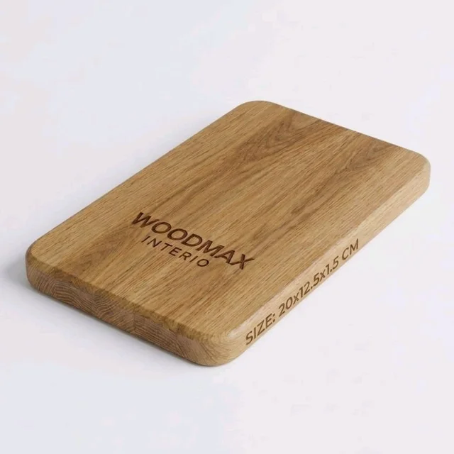 WOODMAX Onion Cutting Board - 25x15x1.5cm, Golden Tainoi