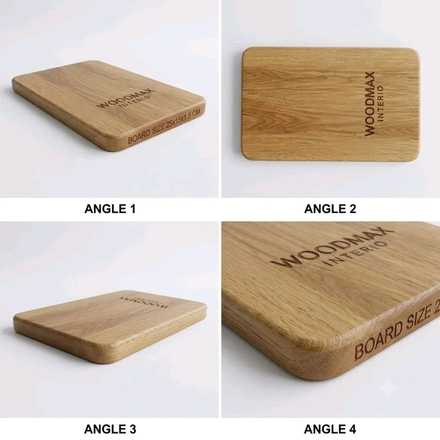 WOODMAX Onion Cutting Board - 20x12.5x1.5 cm, Golden Tainoi