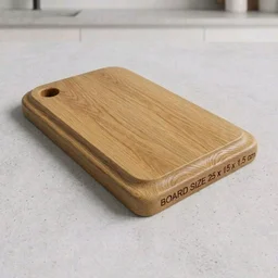 WOODMAX Onion Cutting Board - 20x12.5x1.5 cm, Golden Tainoi