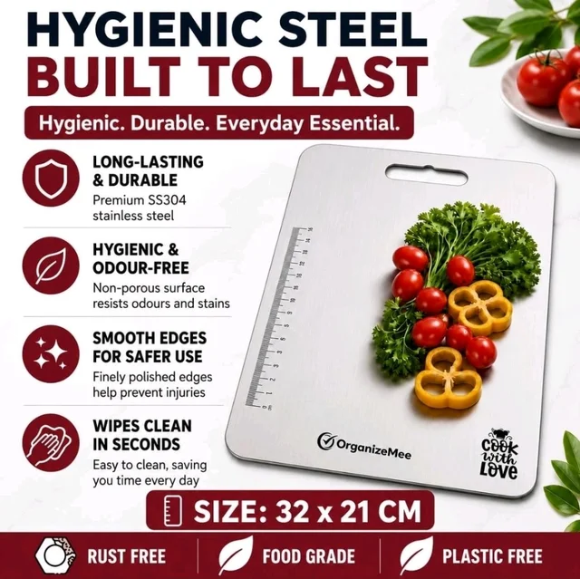 PrimeShelf Classic Stainless Steel Cutting Boards