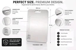 PrimeShelf Classic Stainless Steel Cutting Boards
