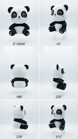 Cuddly Panda Plush Toy - 15cm - 20cm