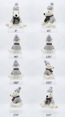Dapper Winter Bear Plush - 15cm - 20cm