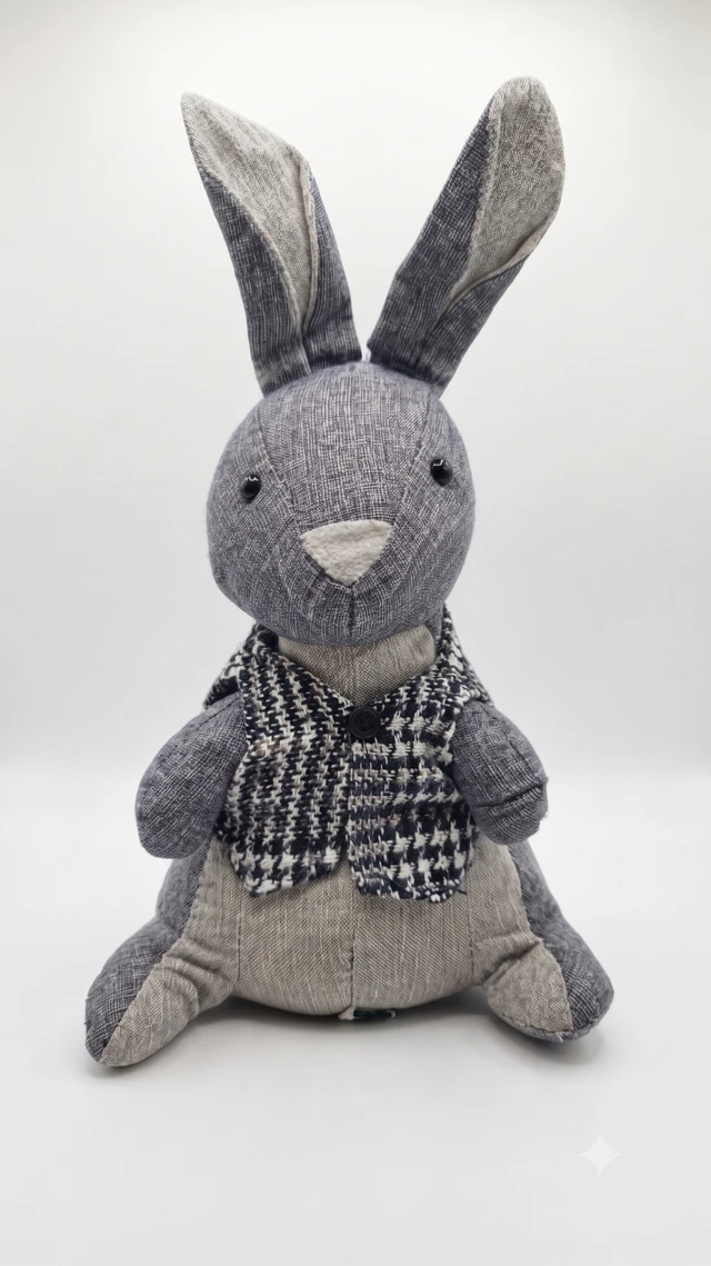 Dapper Tweed Rabbit Plush - 15cm - 20cm