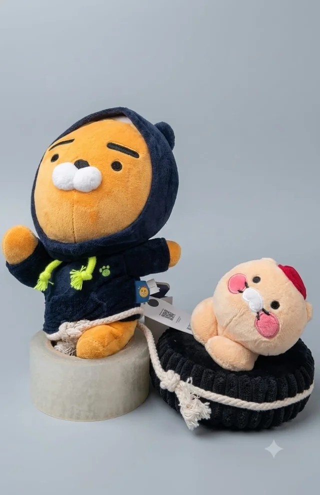 Kakao Friends Ryan & Apeach "Life Ring" Plush Set