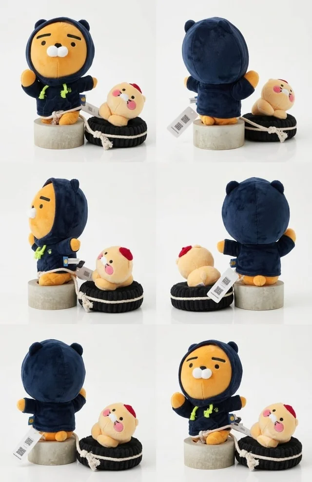 Kakao Friends Ryan & Apeach "Life Ring" Plush Set - 15cm - 20cm