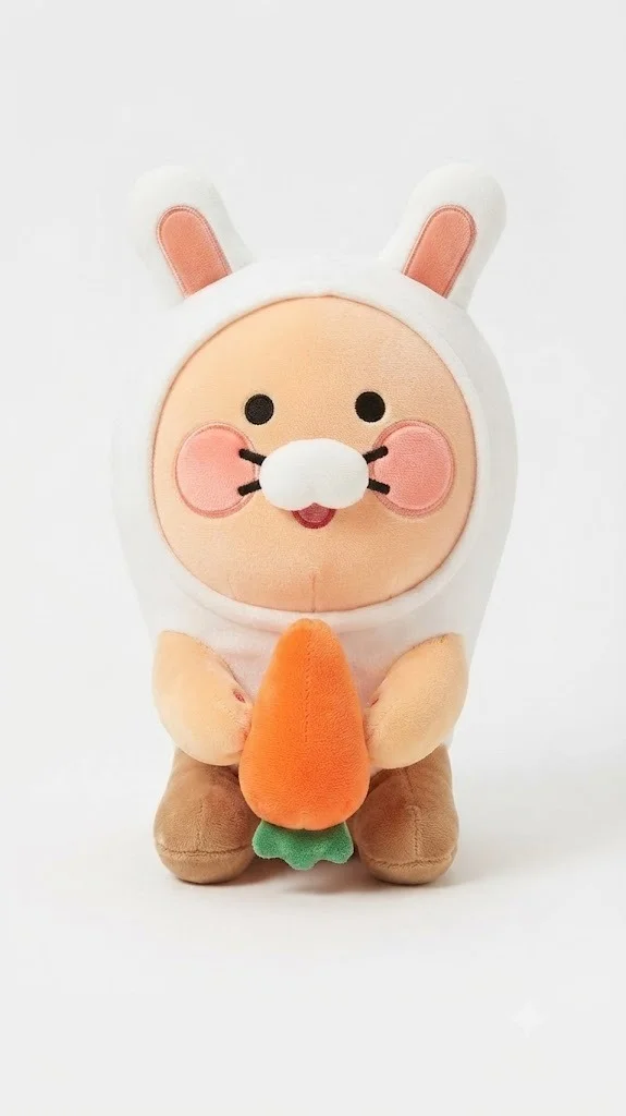 Kakao Friends - Easter Bunny Apeach Plush Holding Carrot