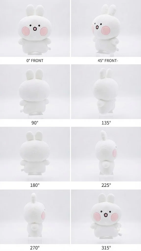 O-Duk-E Plush - "Blank" (White Rabbit Character) - 15cm - 20cm
