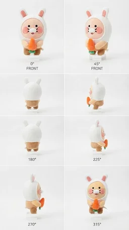 Kakao Friends - Easter Bunny Apeach Plush Holding Carrot - 15cm - 20cm
