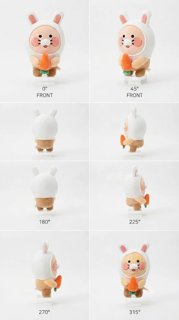 Kakao Friends - Easter Bunny Apeach Plush Holding Carrot - 15cm - 20cm