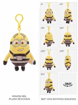 Minion Mel plush keychain - 8cm - 10cm