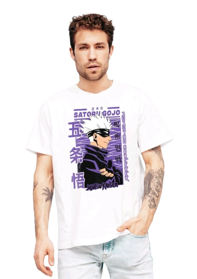 Anime tshirt FunWood Printed Men Round Neck White T-Shirt ...
