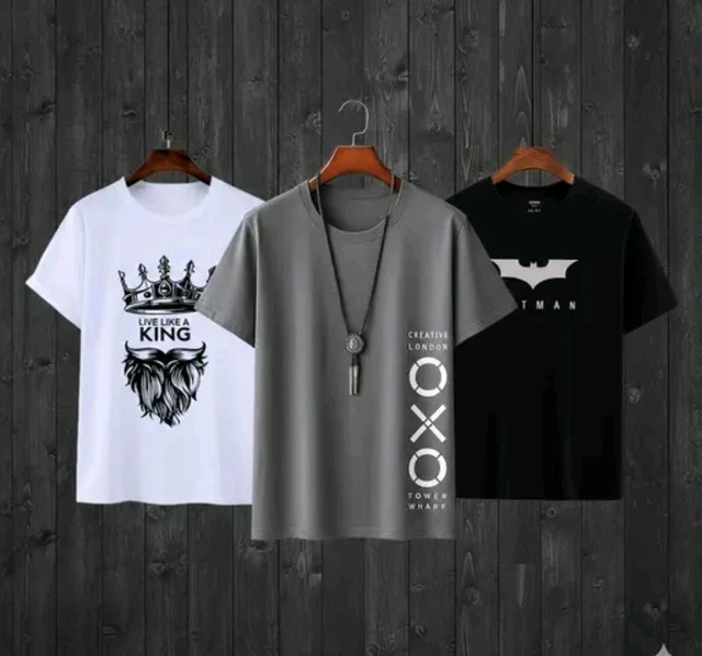 3 SET COMBO PRINT MAN POLYSTER HALF T SHIRT